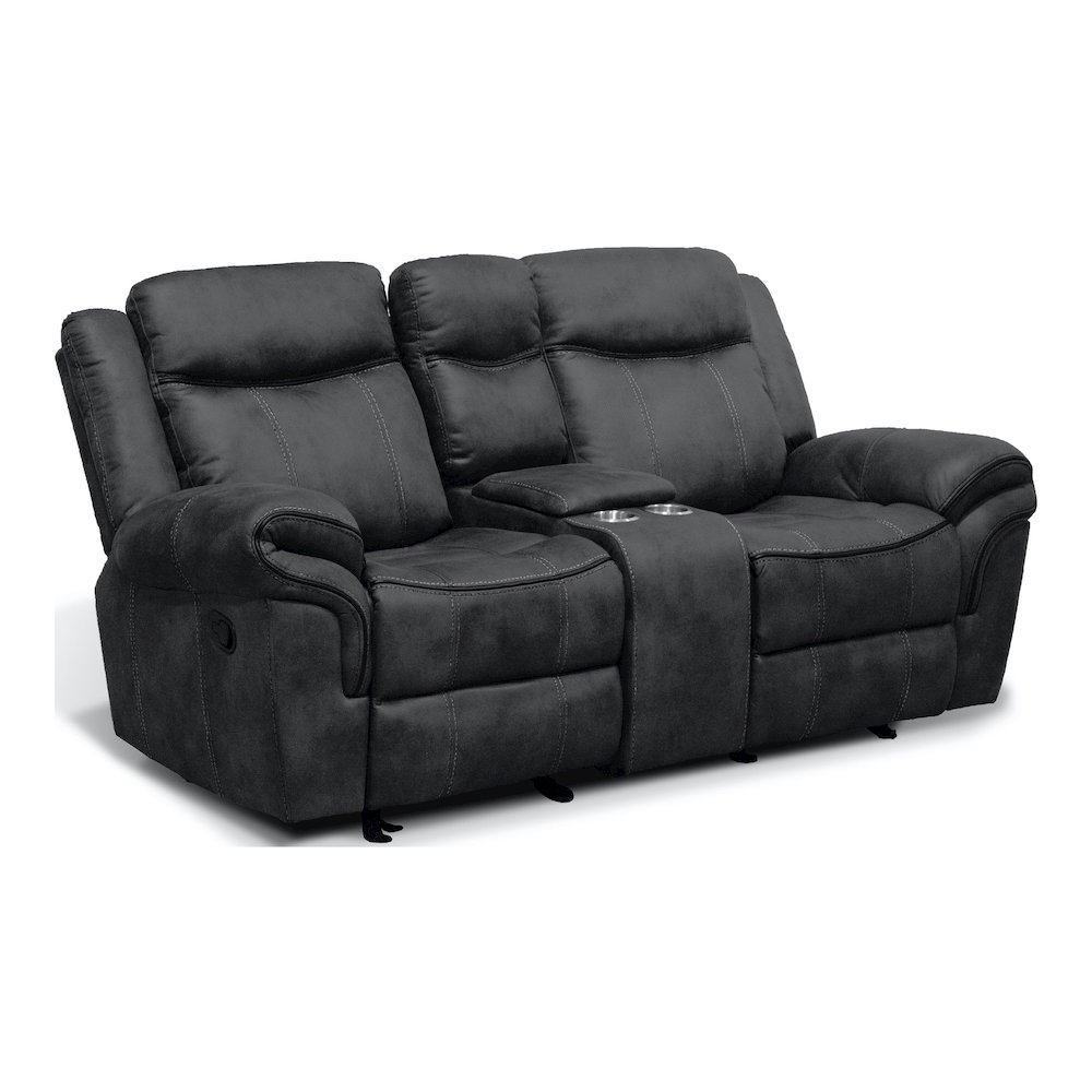 Verne 2-Piece Leather Reclining Sofa Set with Cup Holders. Picture 3