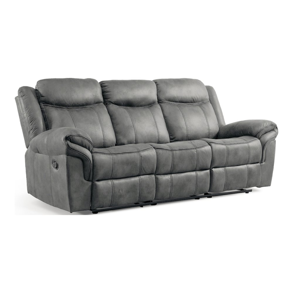 Verne 3-Piece Leather Reclining Sofa Set with Cup Holders. Picture 2