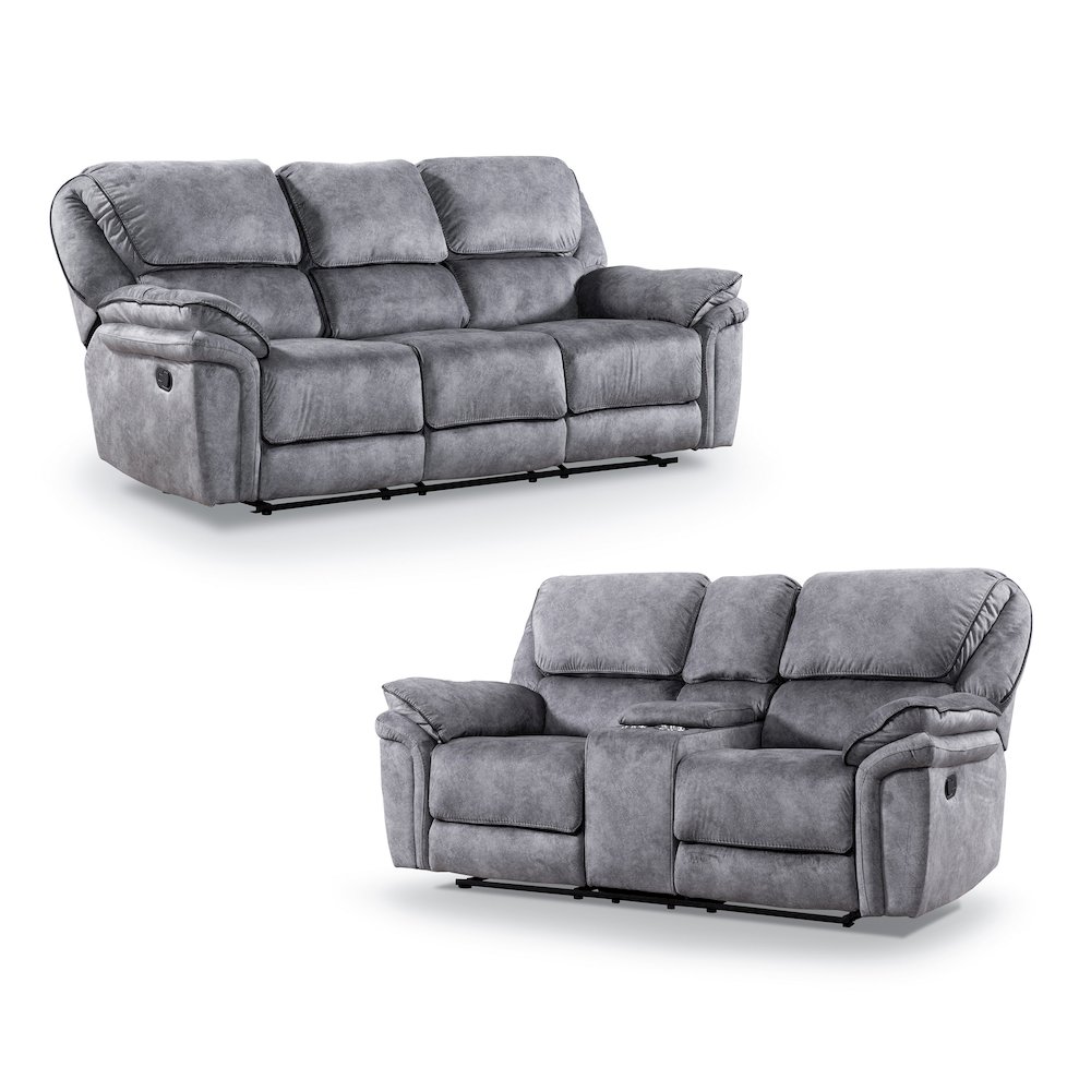 Furniture of America Jamesing Manual Recline 2-piece Sofa Set. Picture 1