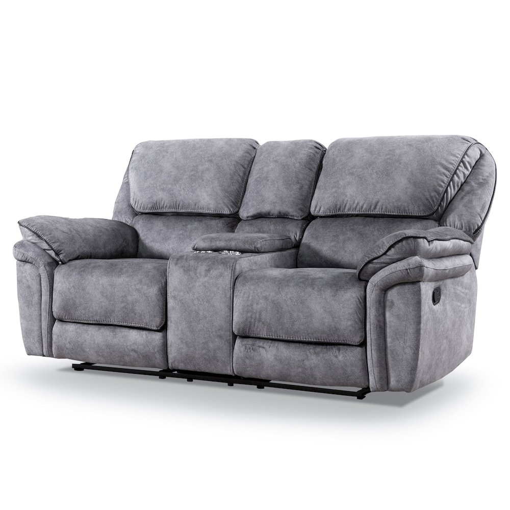 Furniture of America Jamesing Manual Recline Loveseat. Picture 1