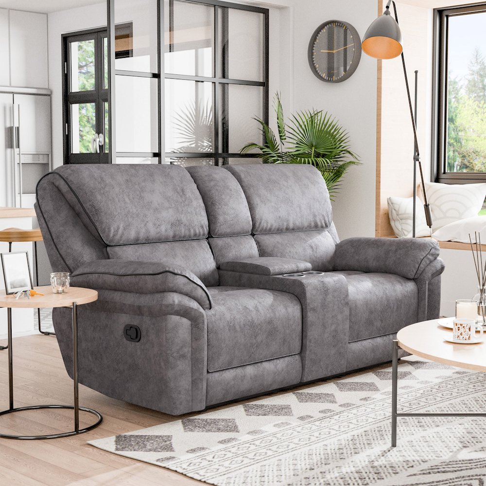Furniture of America Jamesing Manual Recline Loveseat. Picture 4