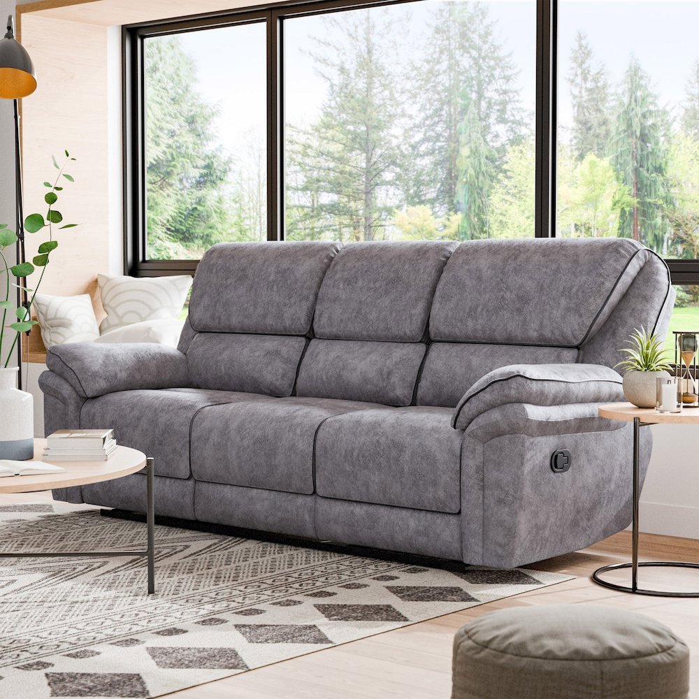Furniture of America Jamesing Manual Recline Sofa. Picture 4