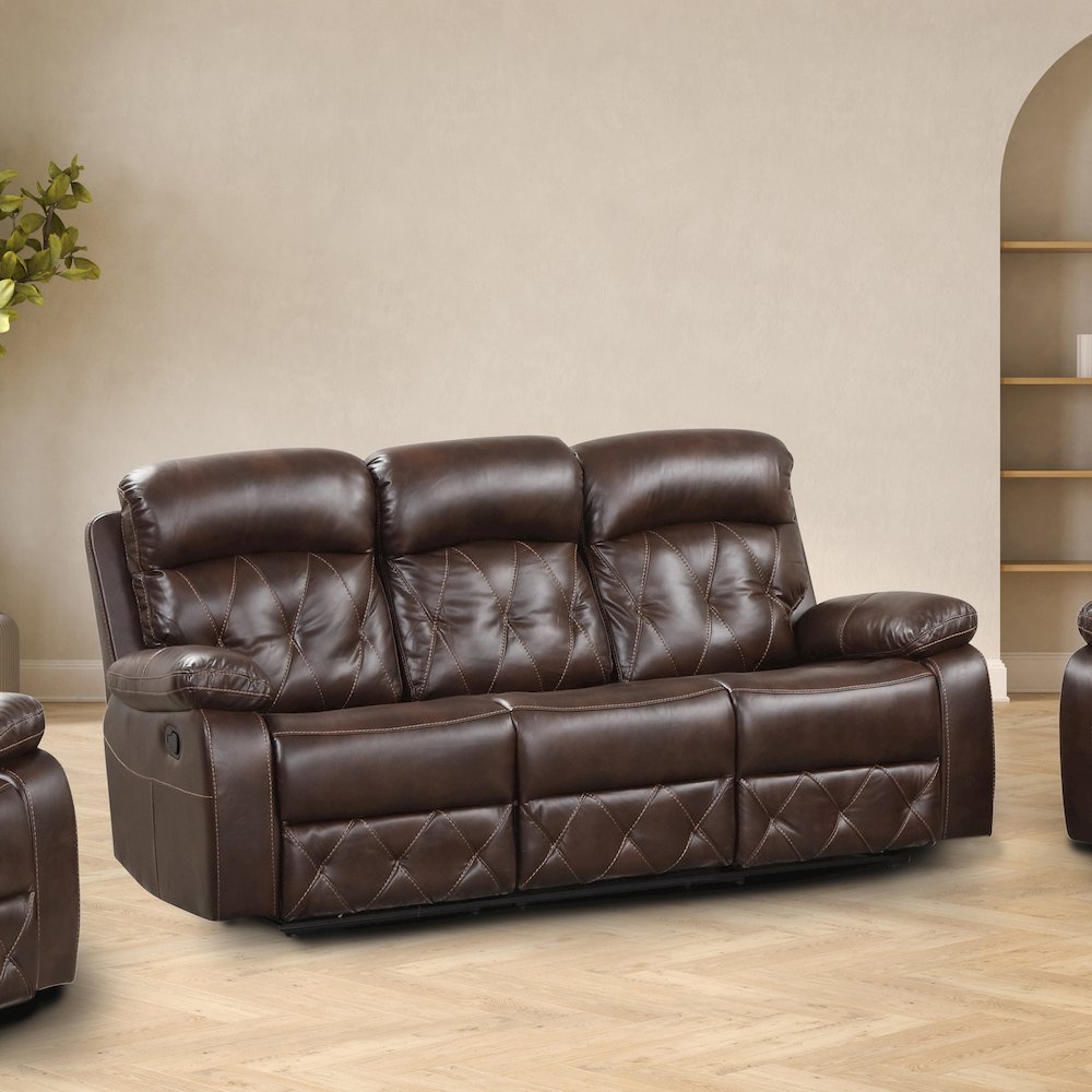 Furniture of America Pannet Manual Reclining Sofa. Picture 3