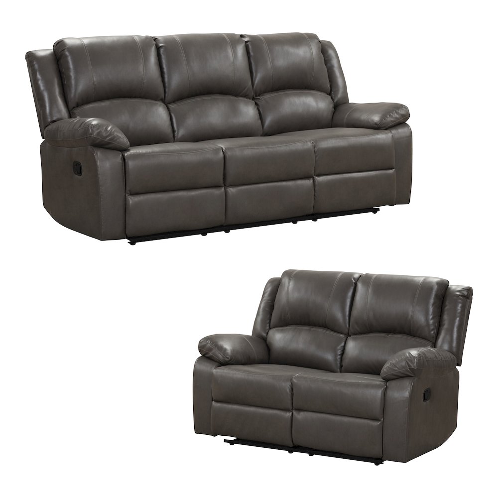 Furniture of America Lamick 2-piece Manual Recline Sofa Set. Picture 1