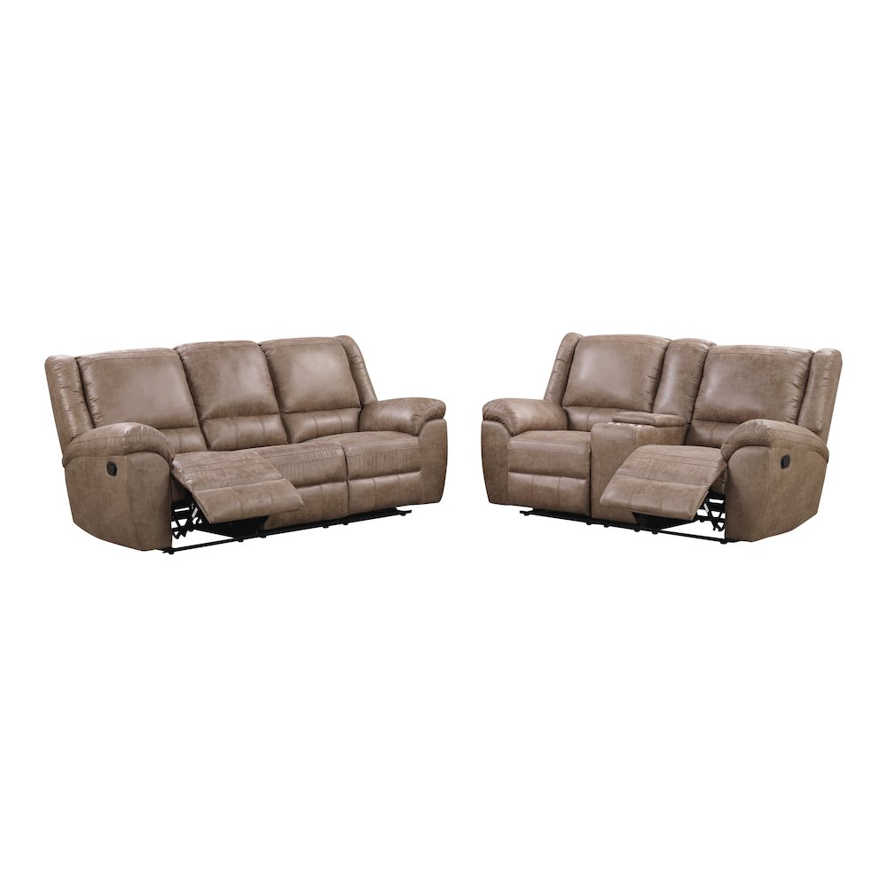 Furniture of America Tenn 2-piece Manual Recline Sofa Set. Picture 1