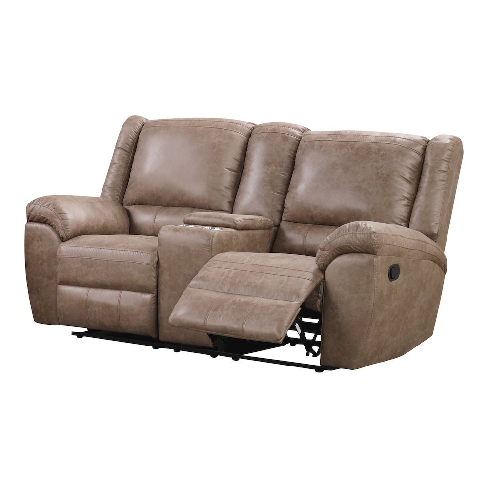 Furniture of America Tenn Manual Recline Loveseat. Picture 1