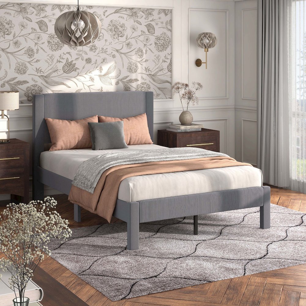 Furniture of America Simas Upholstered Bed. Picture 4