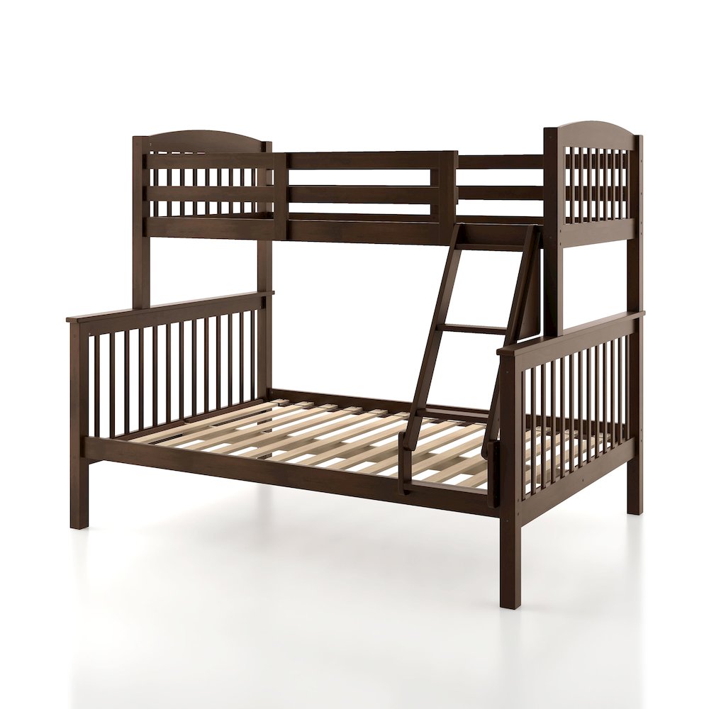 Tales Wood Twin over Full Bunk Bed with Ladder. Picture 1