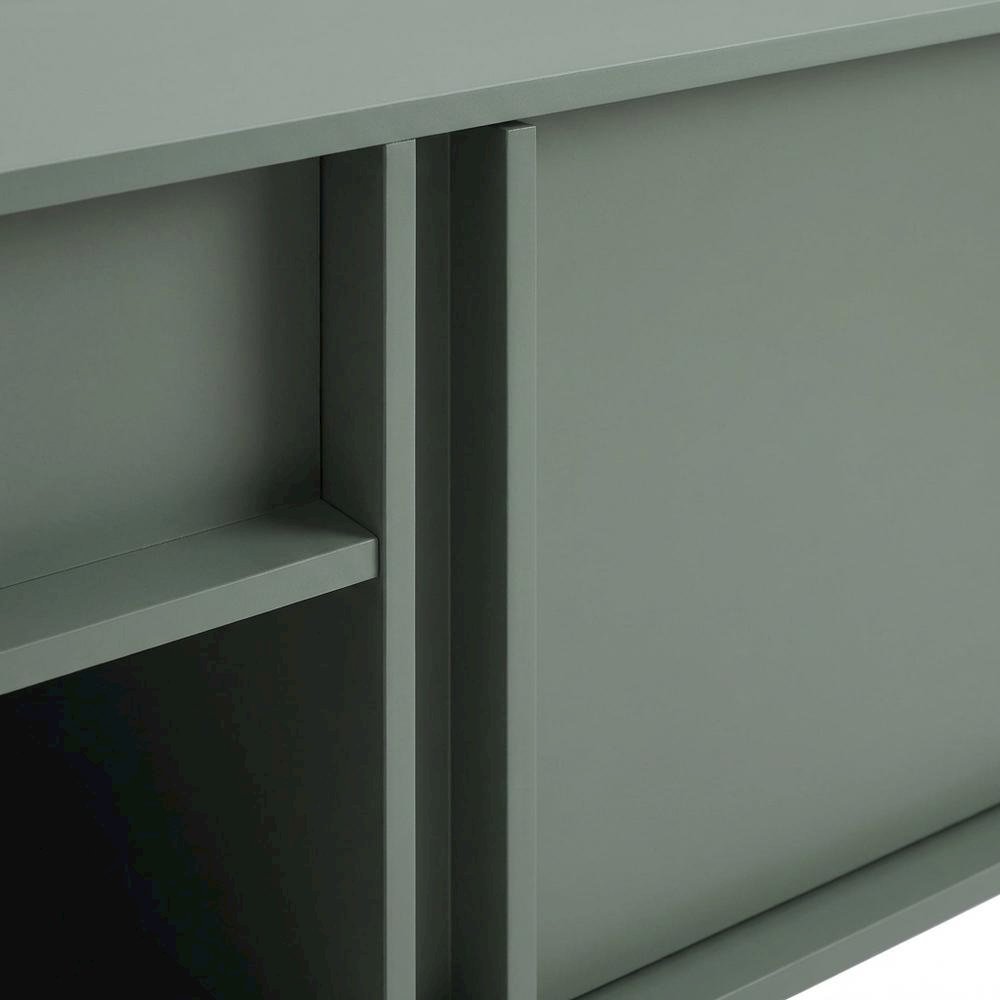 TV Stand with LED Light Features and Engineered Wood Construction. Picture 5