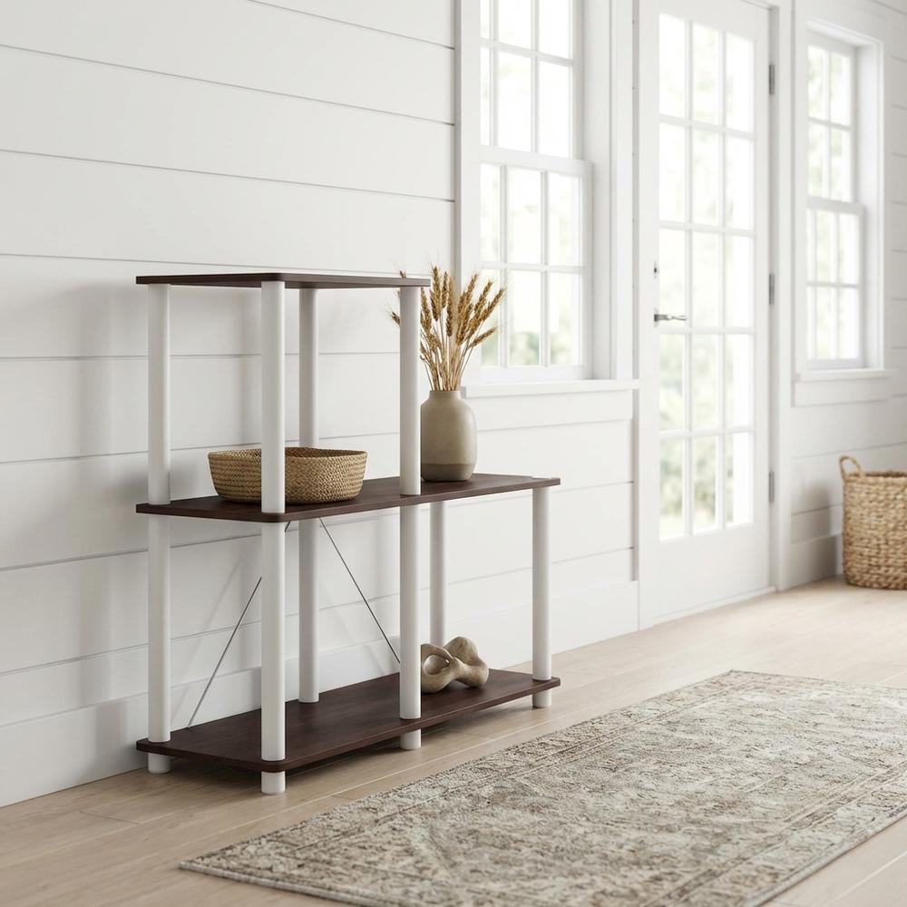 Wooden 3-Cube Shelves Open Bookcase for Stylish Storage and Display. Picture 2