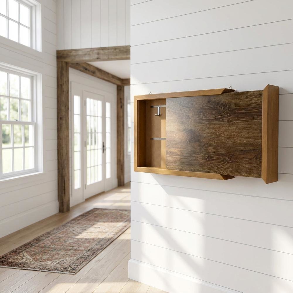 Hidden Storage Cabinet With Photo Frame In Compact Design. Picture 2