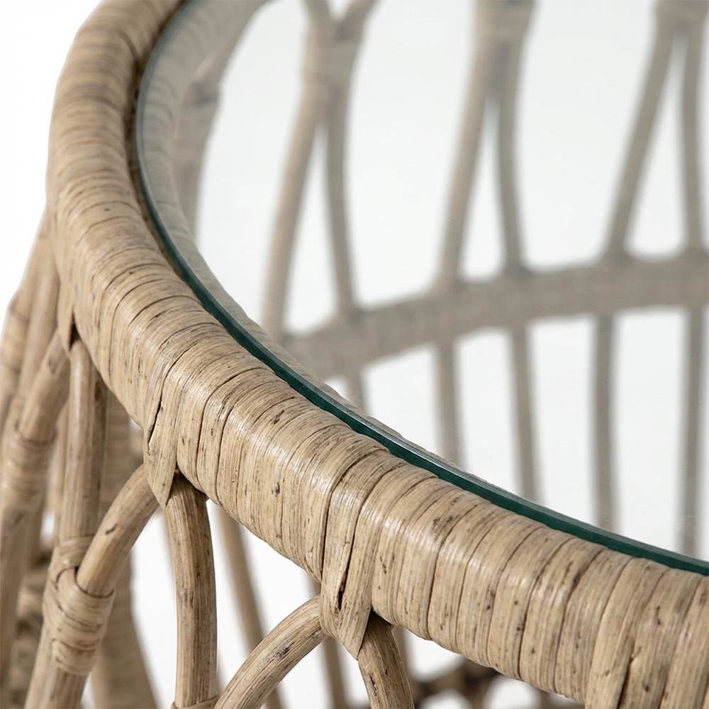 Wicker Outdoor Coffee Table With Sturdy Construction And Stylish Design. Picture 5