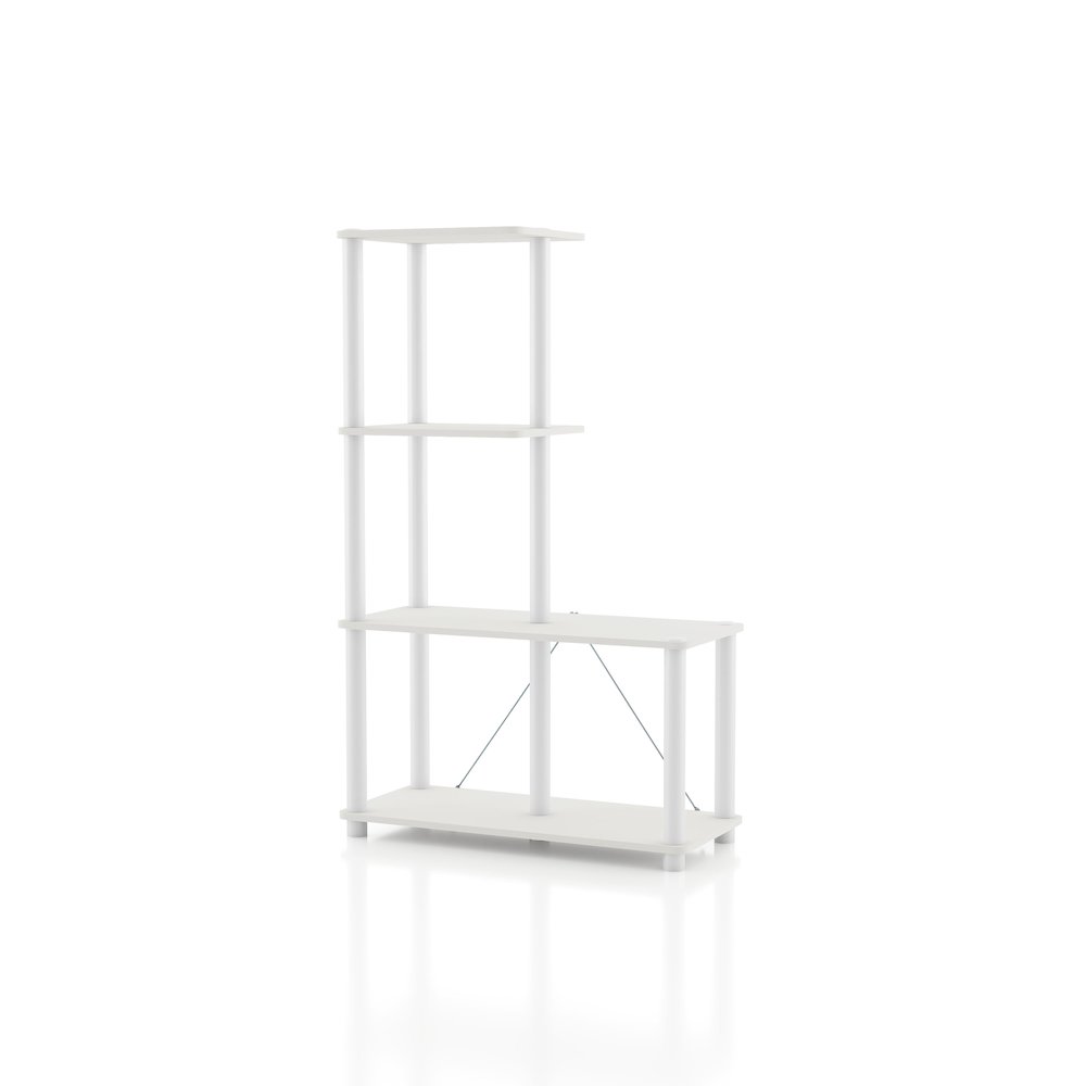 Seni 4-Cube Shelves Wood Open Bookcase. Picture 1