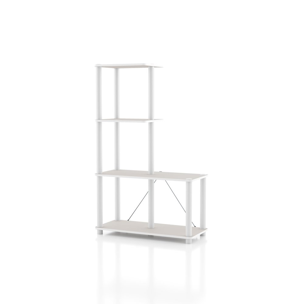 Seni 4-Cube Shelves Wood Open Bookcase. Picture 1