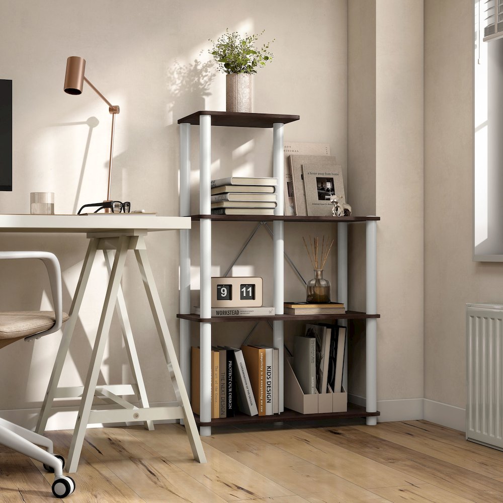 Seni 5-Cube Shelves Wood Open Bookcase. Picture 4