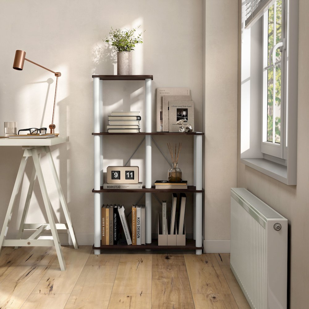 Seni 5-Cube Shelves Wood Open Bookcase. Picture 5