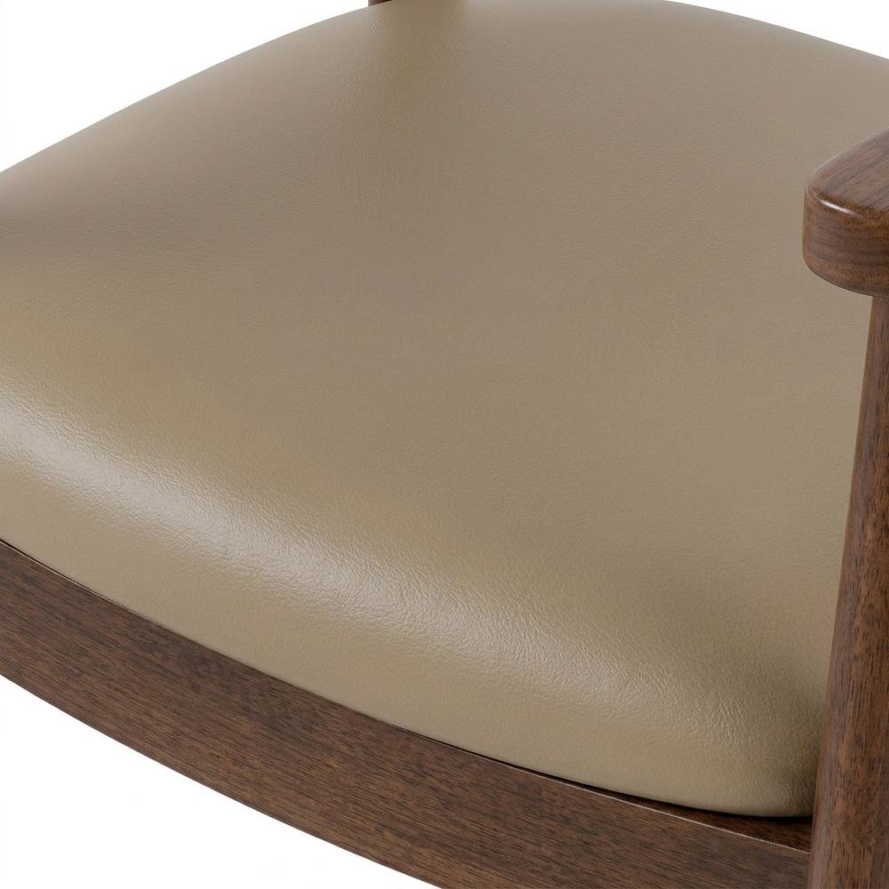 Rich Walnut Solid Wood Dining Chairs (Set of 2) with Comfortable Seating. Picture 7