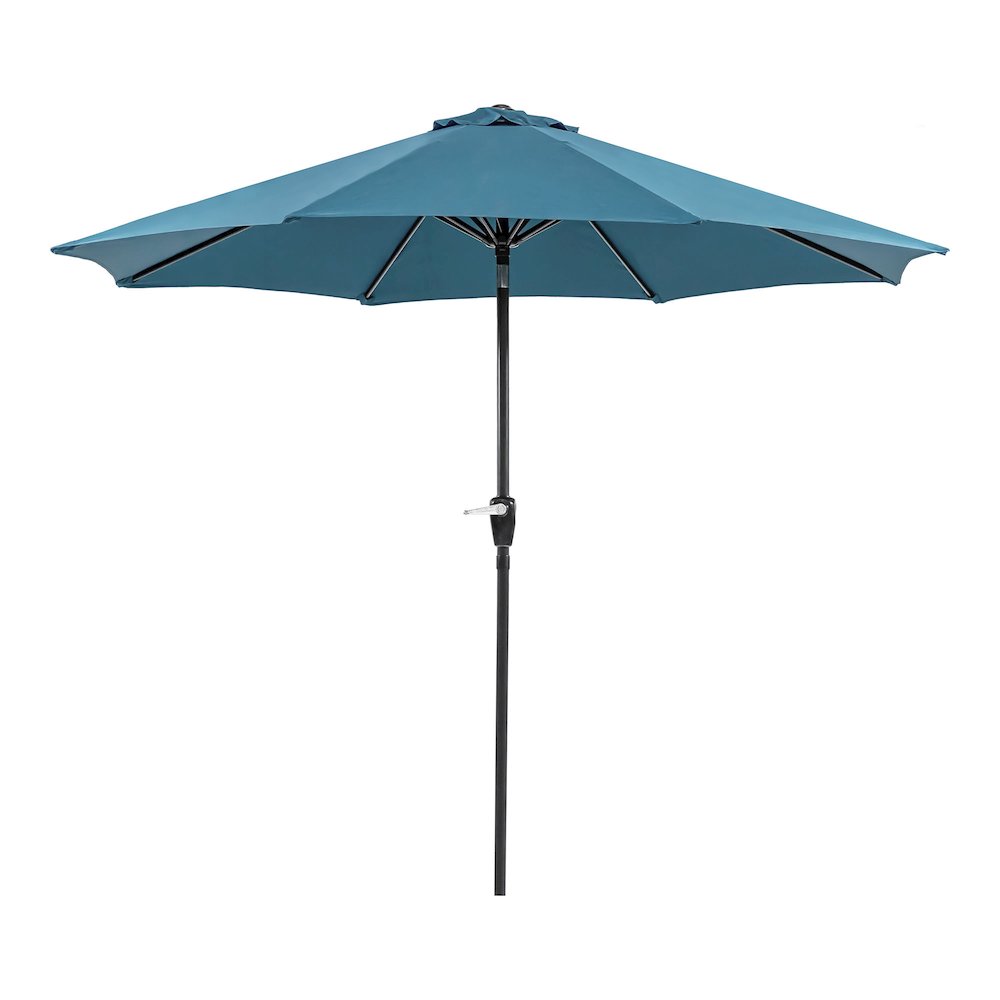 Ella 9' Outdoor Metal Round Patio Sherpa Umbrella. Picture 3