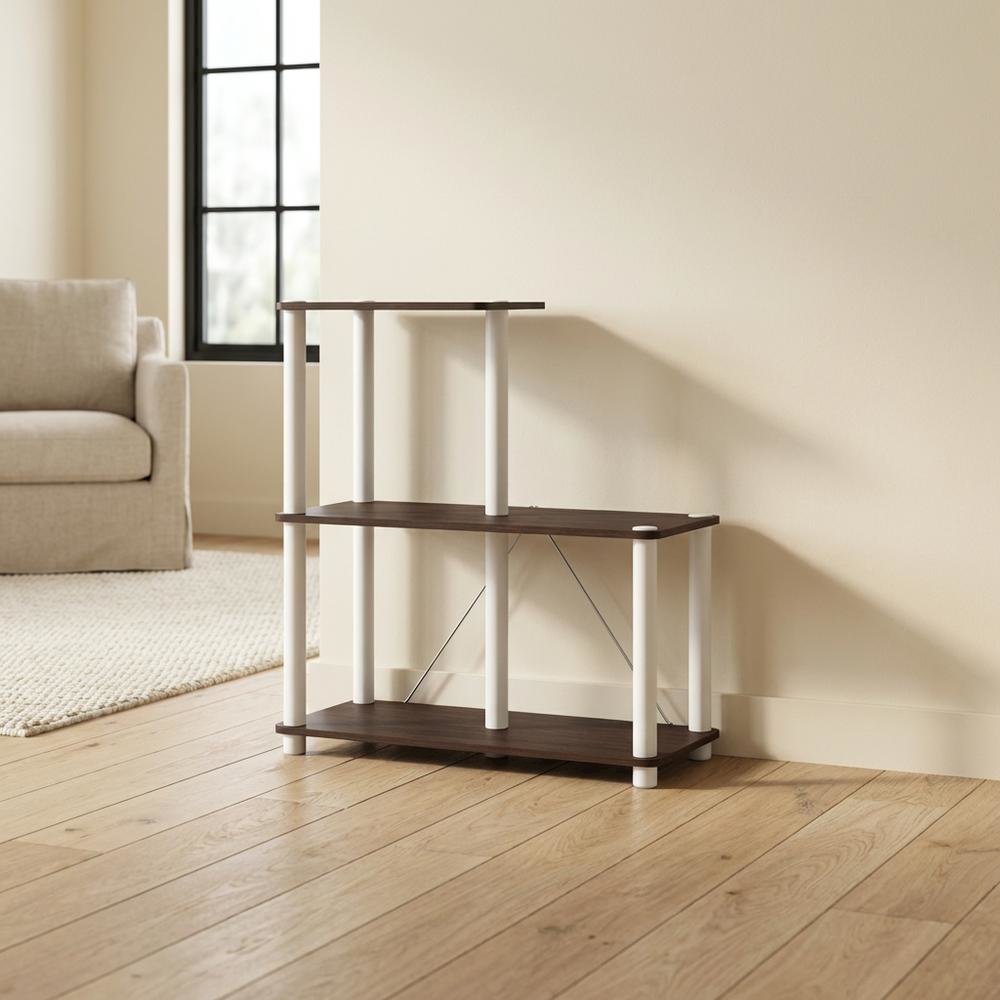 Wooden 3-Cube Shelves Open Bookcase for Stylish Storage and Display. Picture 3