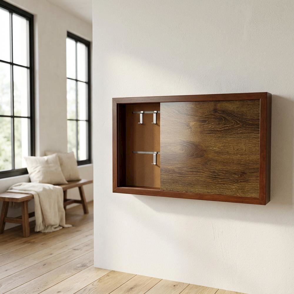 Hidden Storage Cabinet With Photo Frame In Compact 20-Inch Size. Picture 3