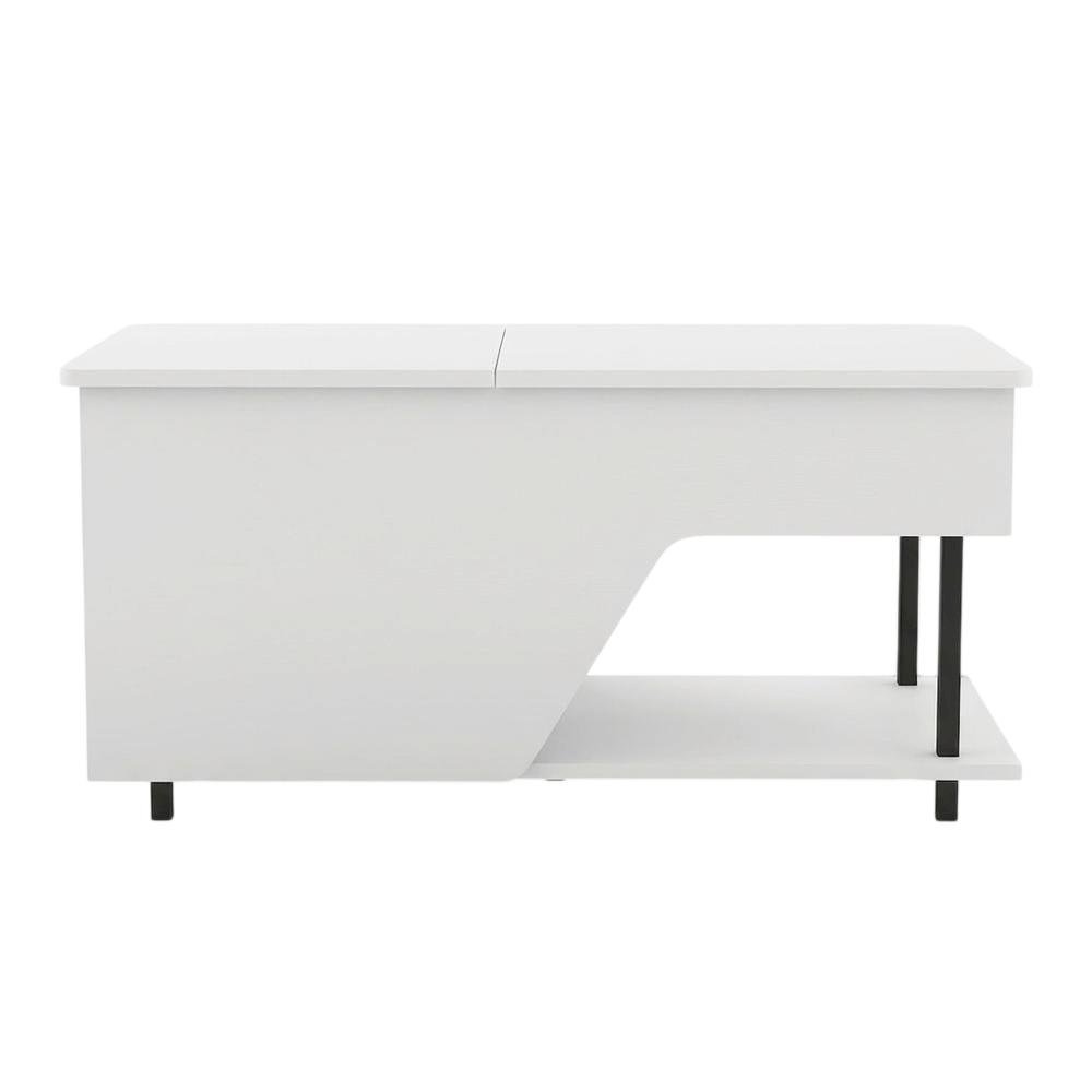 White Lift Top Outdoor Coffee Table With Rgb Led Light. Picture 4