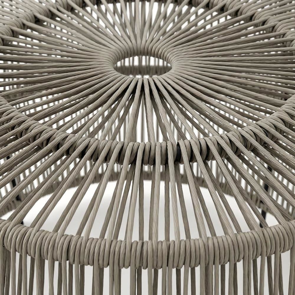 Wicker Outdoor Coffee Table with Round Design, Sturdy Build for Patio Relaxation. Picture 5