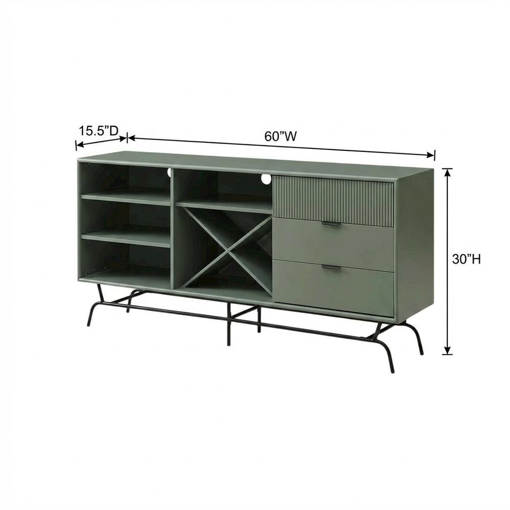 Finish TV Stand with 3-Drawers and 4 Shelves for Modern Living. Picture 7