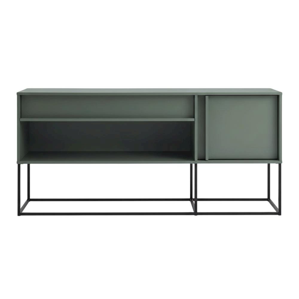 TV Stand with LED Light Features and Engineered Wood Construction. Picture 4