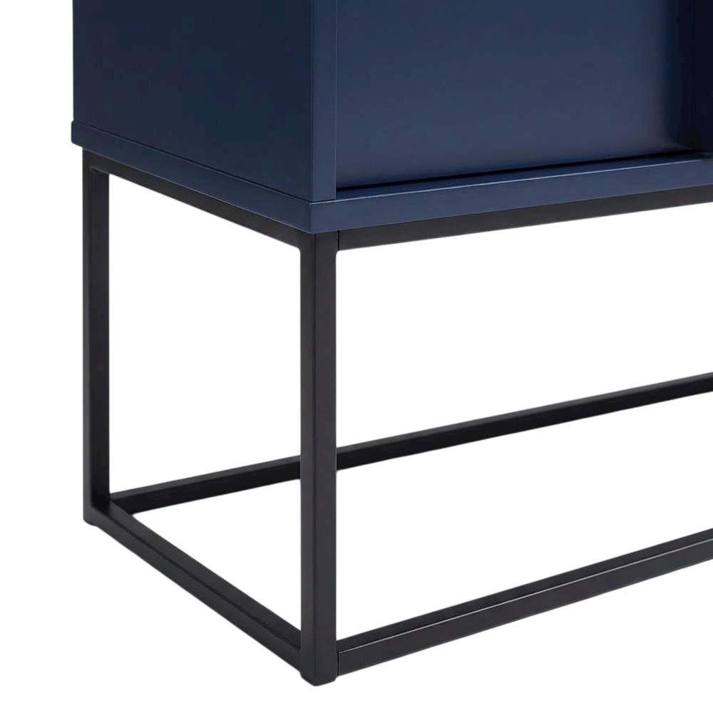 Blue TV Stand for 65-Inch TVs with LED Lighting and Engineered Wood Material. Picture 6