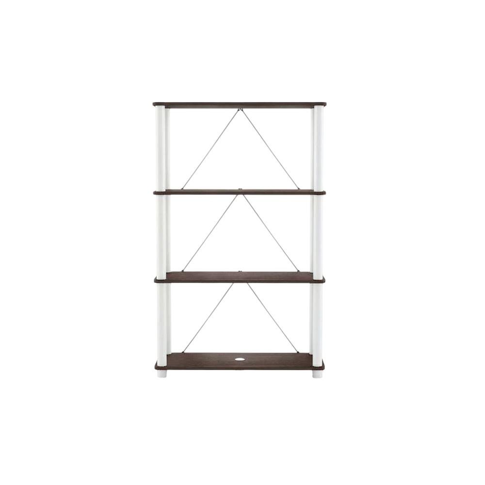 Wood 4-Tier Bookcase with Open Shelving for Stylish Storage. Picture 4