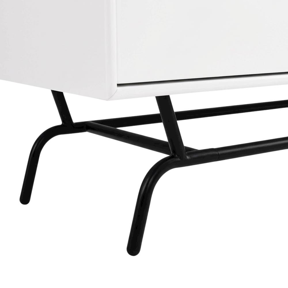 White TV Stand for TVs Up to 65 Inches with 3 Drawers. Picture 6