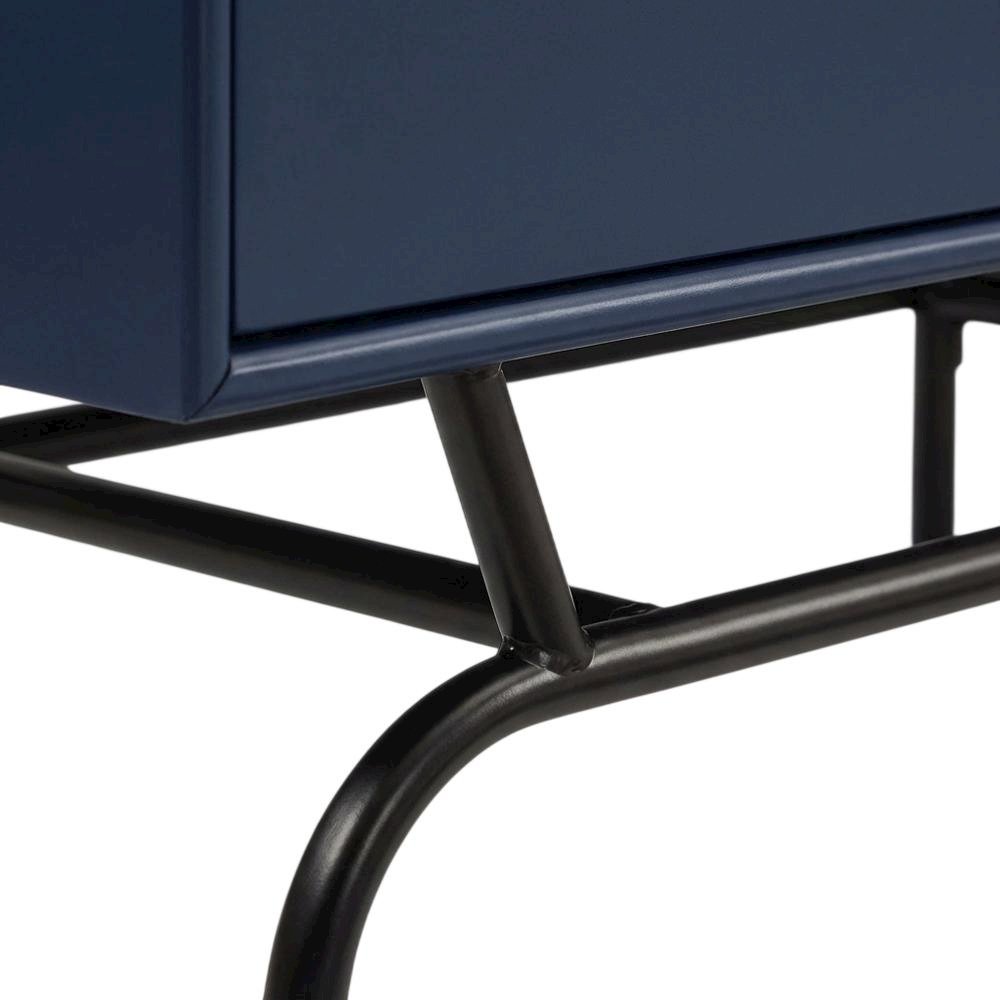 Blue TV Stand for 65-inch TVs with 3 Drawers in Engineered Wood. Picture 6