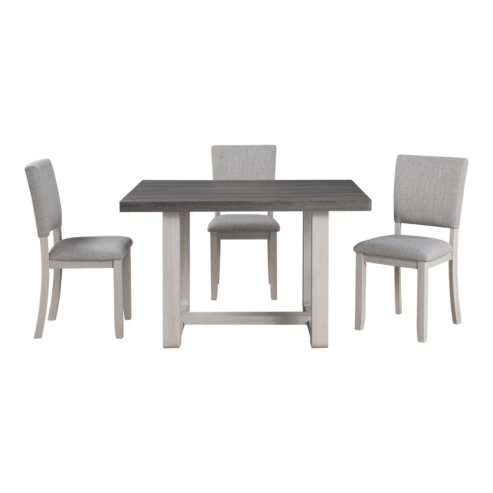 Briven Modern 5-Piece Solid Wood Compact Dining Table Set. Picture 1