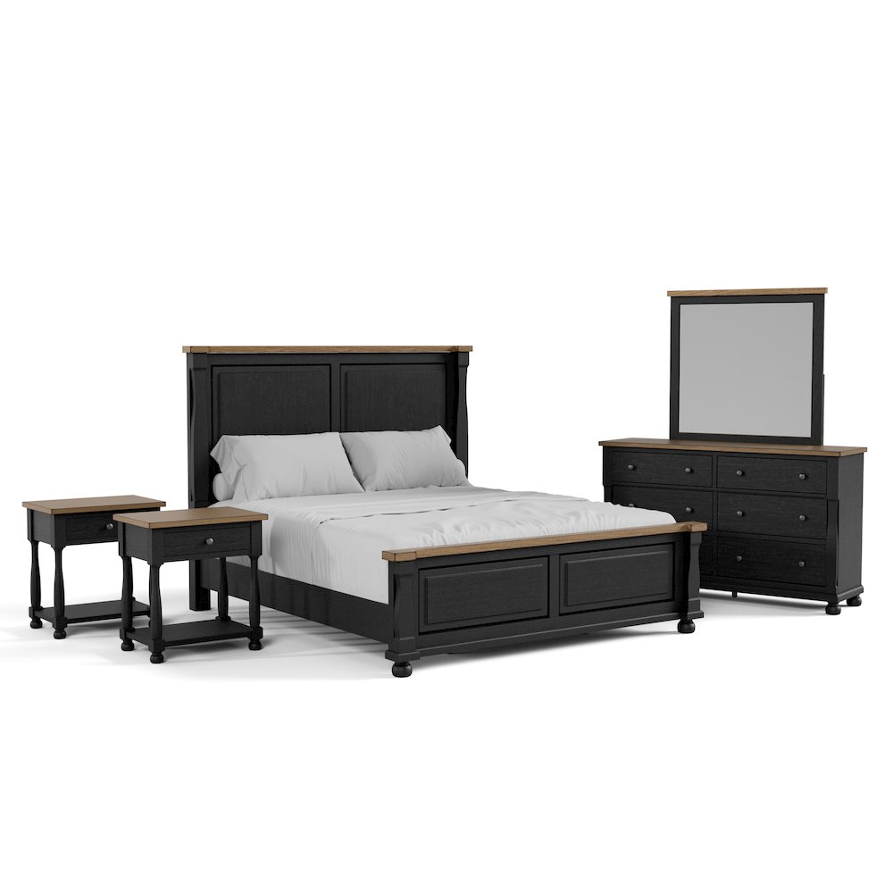Fontevraud 5-Piece Bedroom Set with 1-Drawer Nightstands