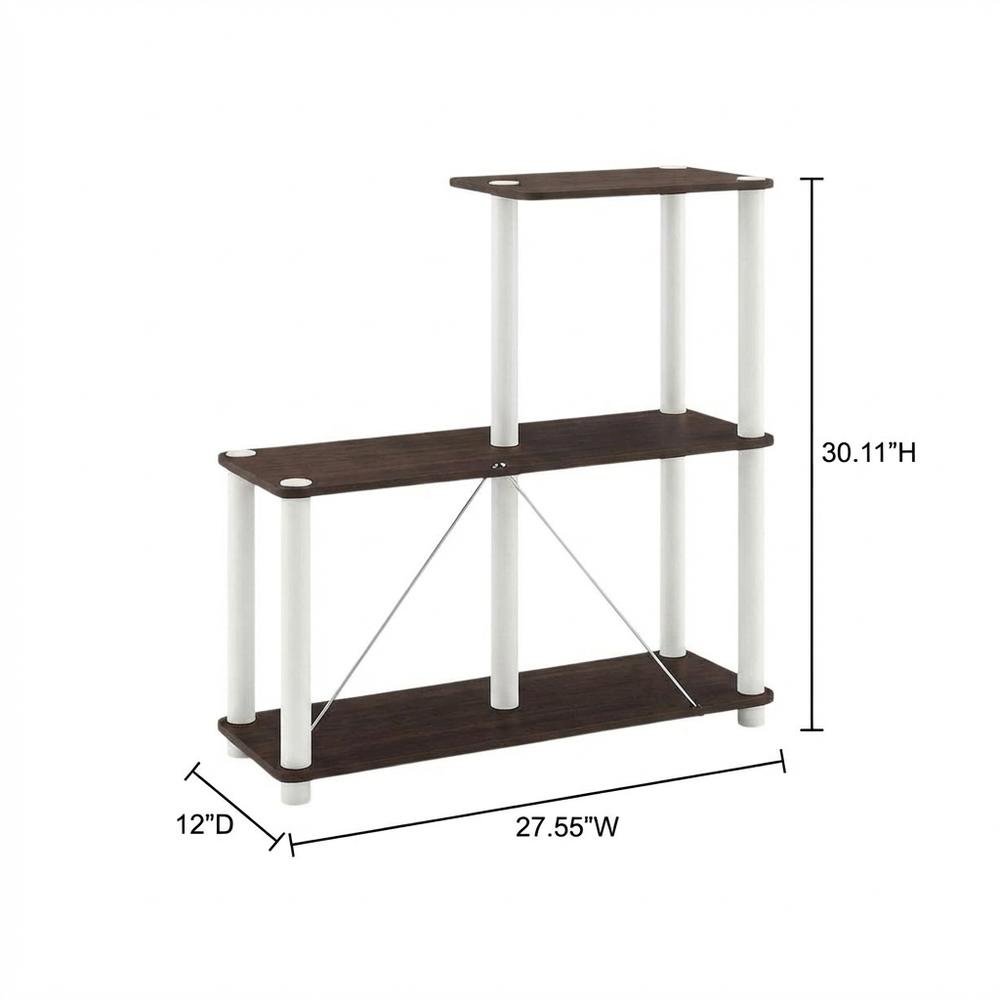 Wooden 3-Cube Shelves Open Bookcase for Stylish Storage and Display. Picture 7