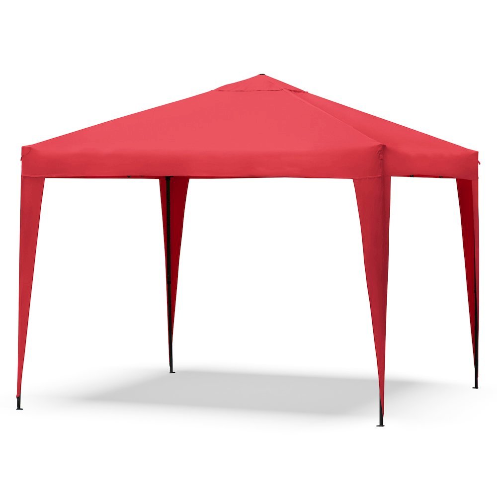 Red Polyester, Steel Frame, Pop Up Canopy – Outdoor Gazebo for Events. Picture 4