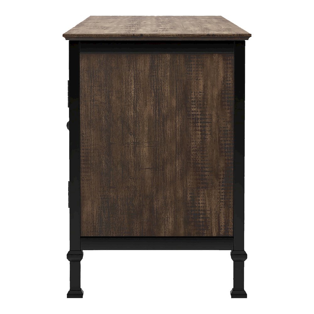 Brown Industrial TV Stand – 60 Inch Wide Entertainment Center For Living Room. Picture 5