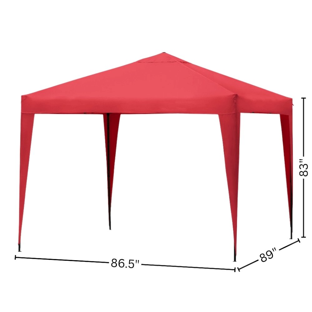 Red Polyester, Steel Frame, Pop Up Canopy – Outdoor Gazebo for Events. Picture 11
