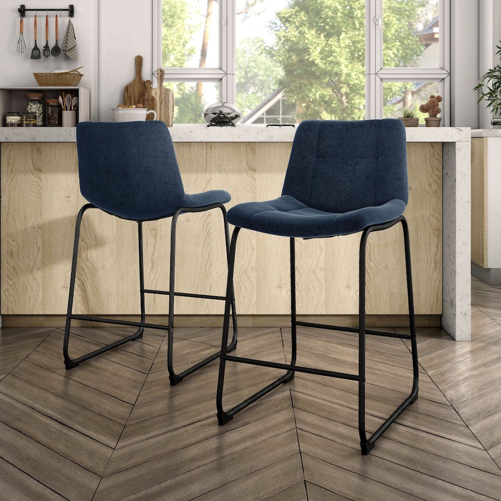 Furniture of America Diam Counter Height Upholstered Dining Chairs (Set of 2). Picture 4