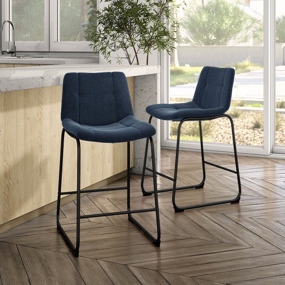 Furniture of America Diam Counter Height Upholstered Dining Chairs (Set of 2). Picture 5