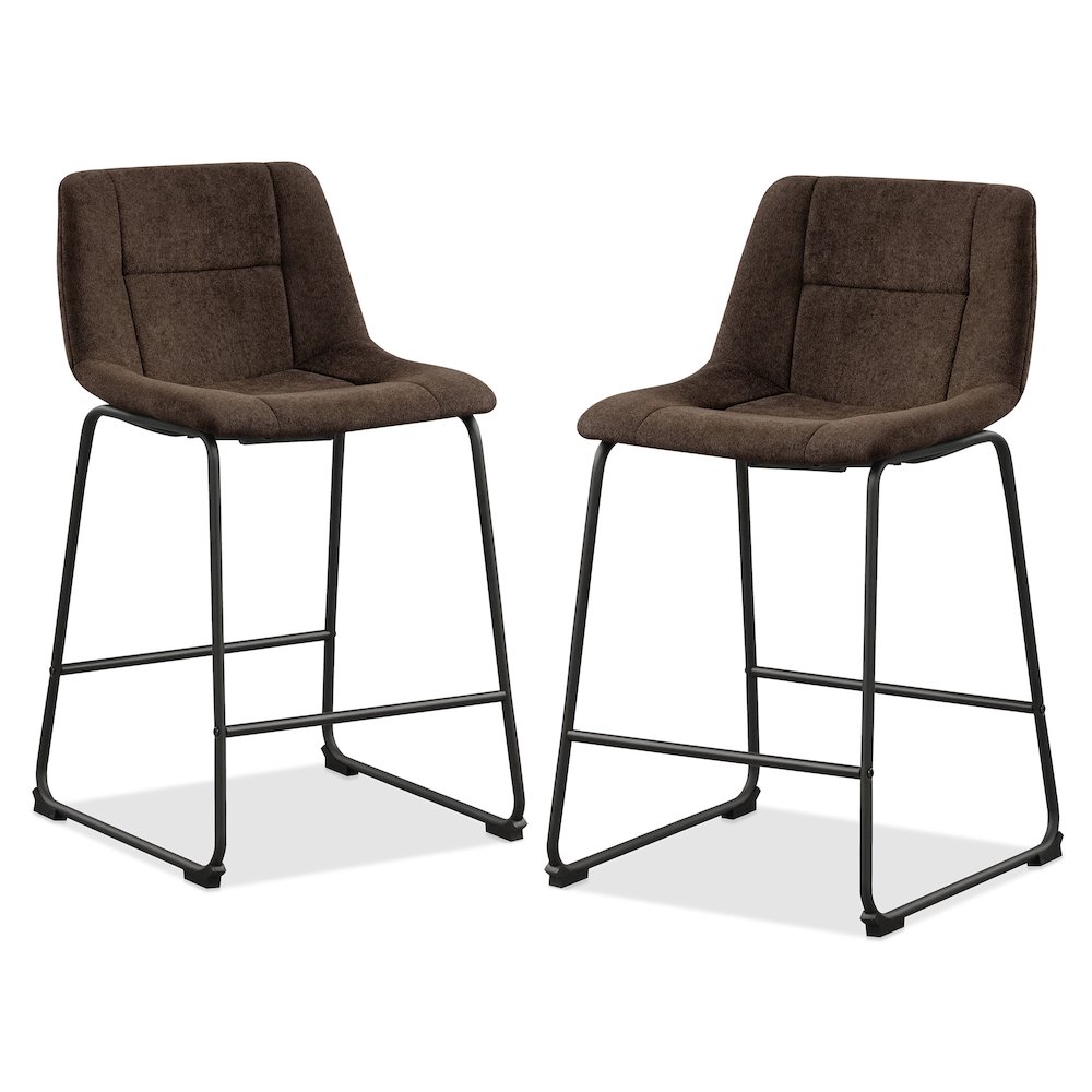 Furniture of America Diam Counter Height Upholstered Dining Chairs (Set of 2). Picture 1