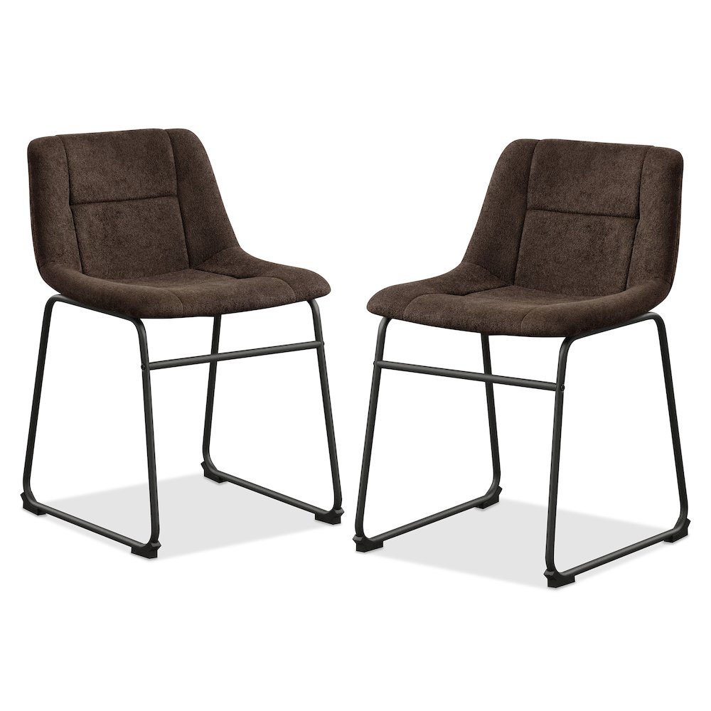 Furniture of America Diam Upholstered Dining Chairs (Set of 2). Picture 1