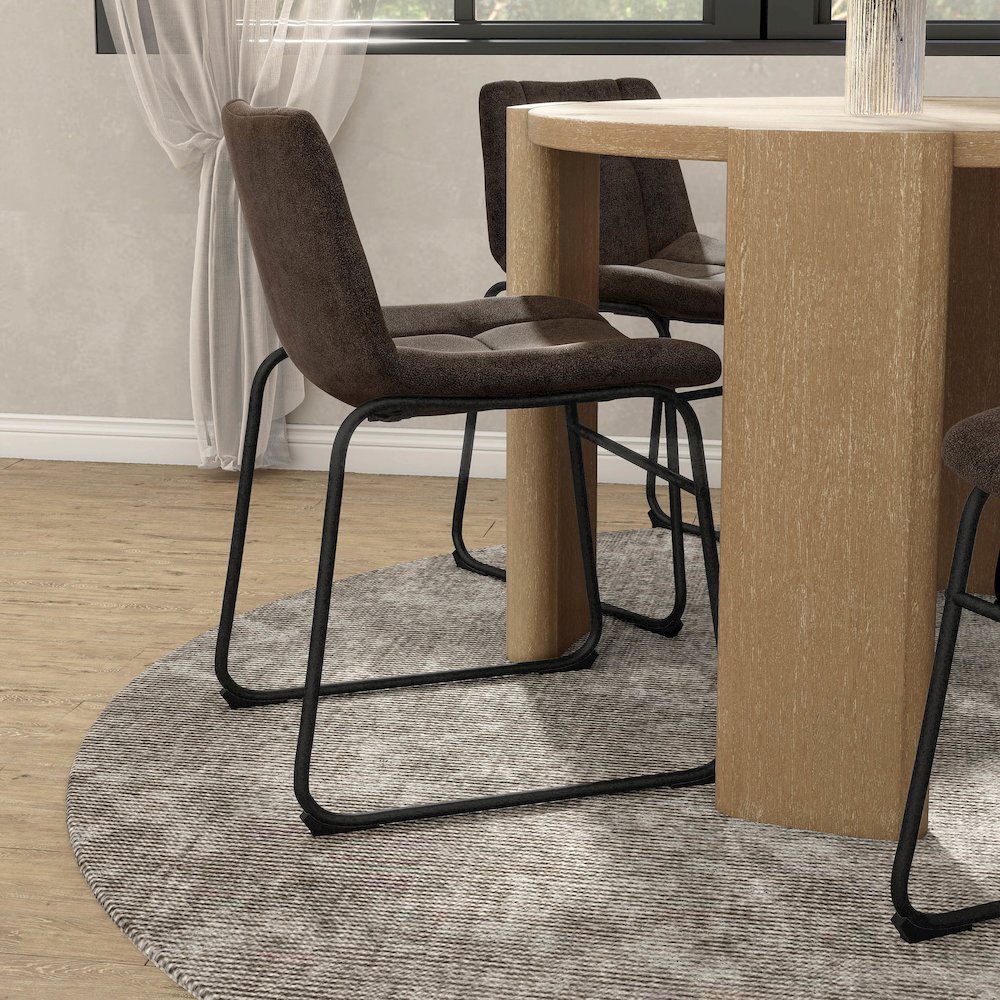 Furniture of America Diam Upholstered Dining Chairs (Set of 2). Picture 5