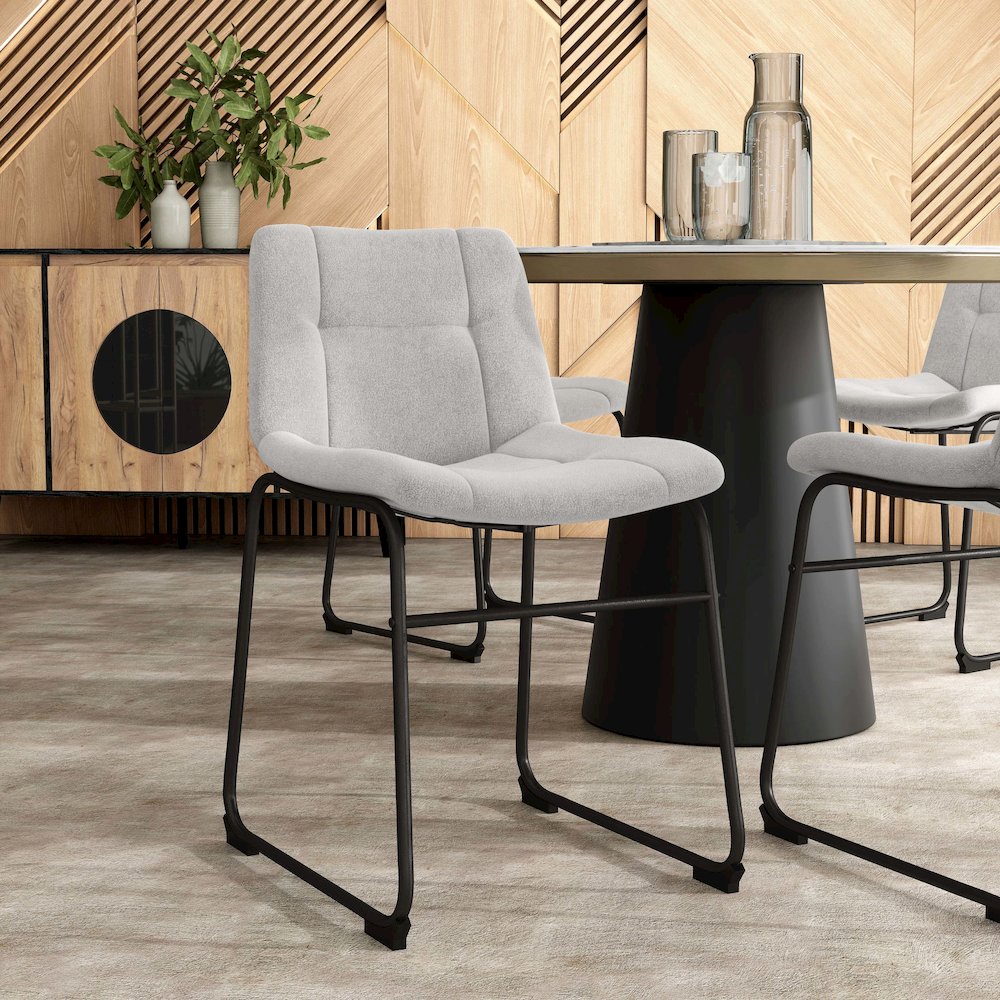 Furniture of America Diam Upholstered Dining Chairs (Set of 2). Picture 4