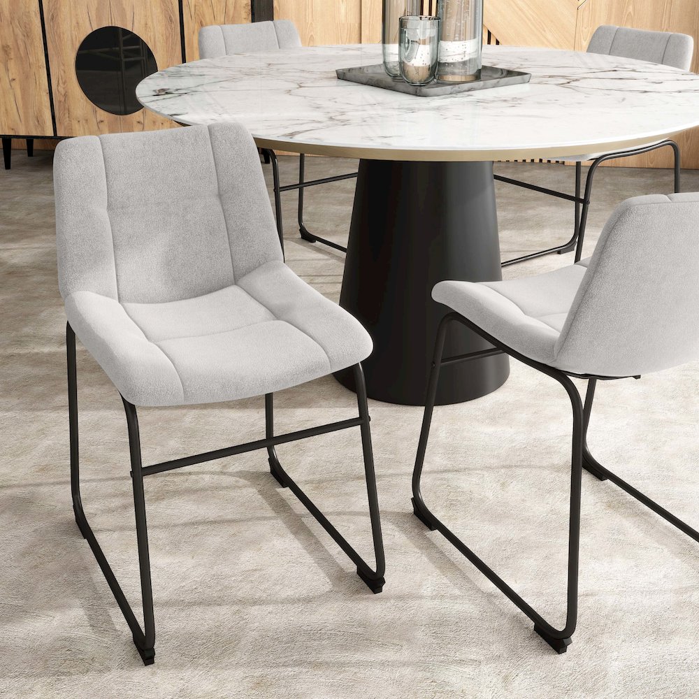 Furniture of America Diam Upholstered Dining Chairs (Set of 2). Picture 5