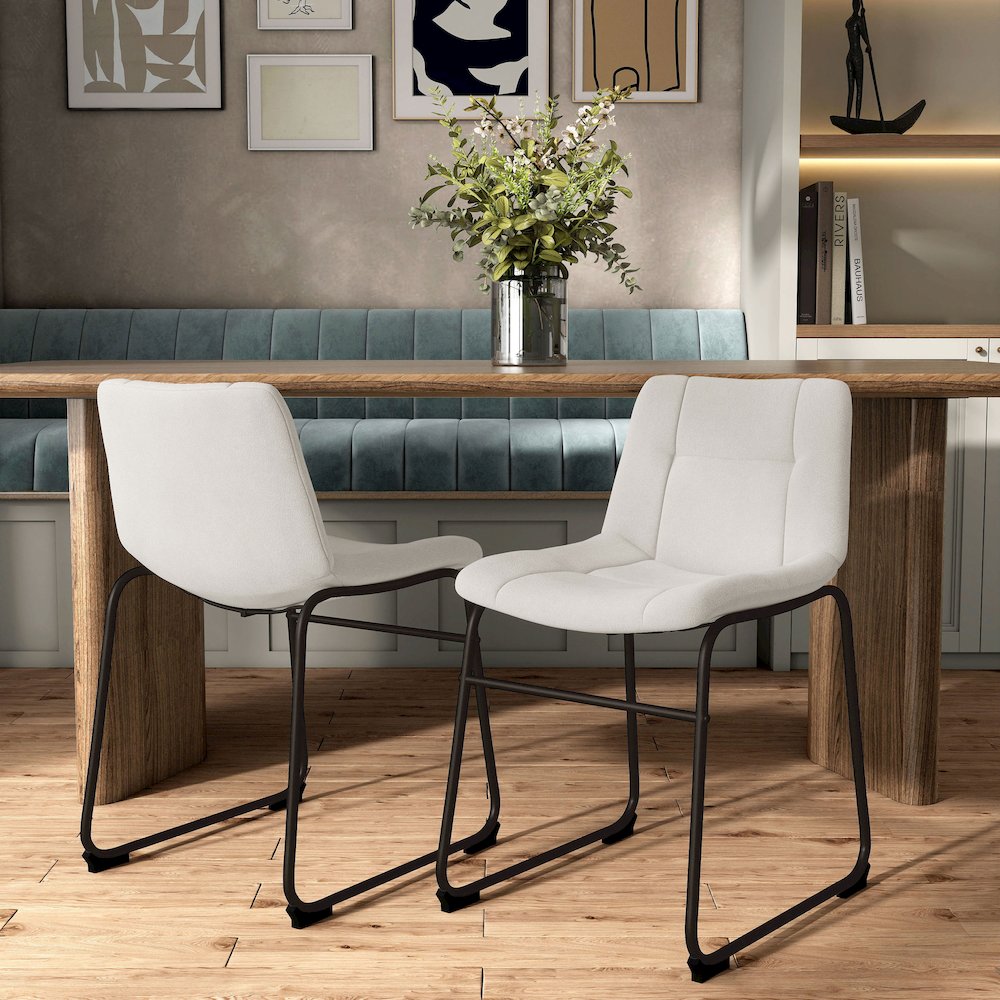 Furniture of America Diam Upholstered Dining Chairs (Set of 2). Picture 4
