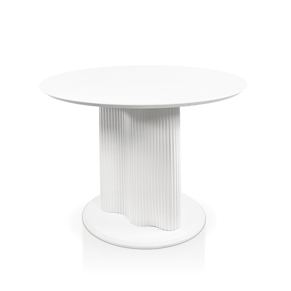 Elara Iron Base Pedestal Round Dining Table. Picture 2