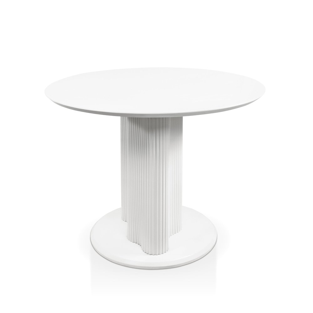 Elara Iron Base Pedestal Round Dining Table. Picture 3