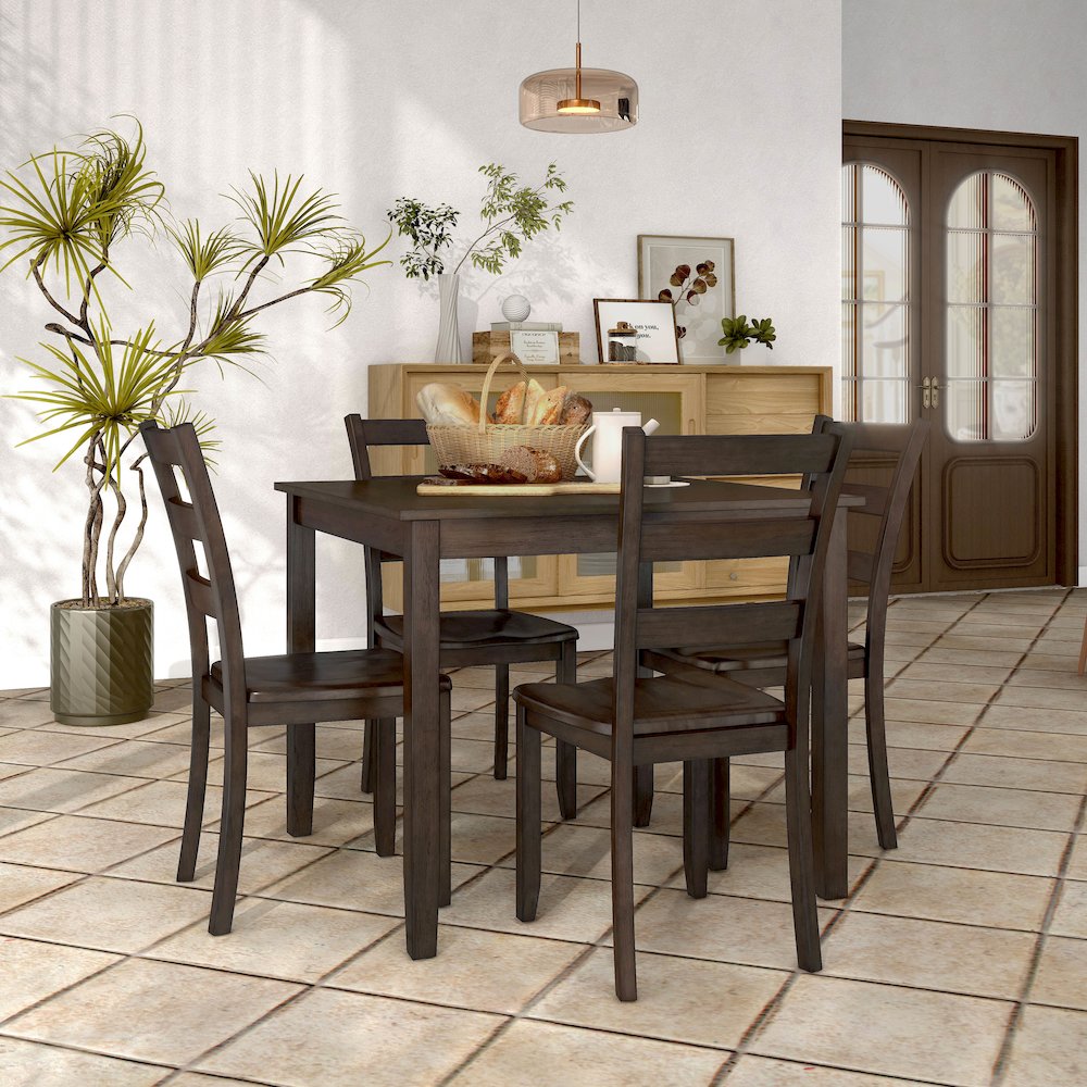 Furniture of America Antely 5-piece Dining Table Set. Picture 5