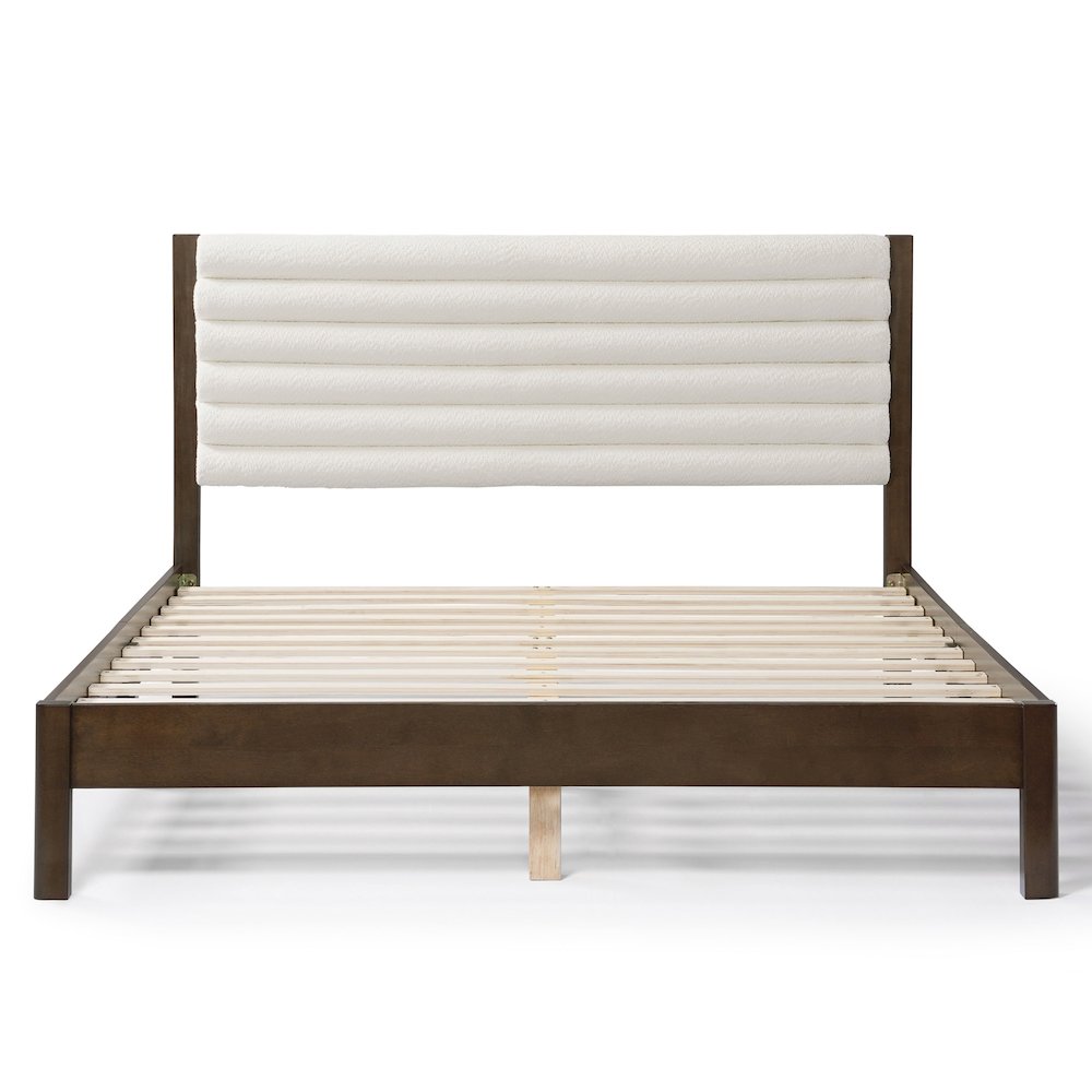 Furniture of America Pammiel Boucle Upholstered Bed. Picture 2